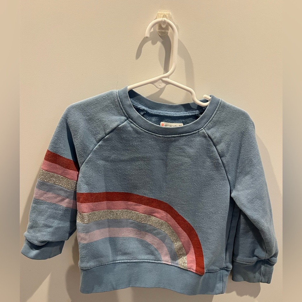 Girls’ Blue Rainbow Sweatshirt